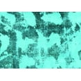 thumbnail image 1 of Ahgly Company Machine Washable Indoor Rectangle Abstract Turquoise Blue Modern Area Rugs, 8' x 10', 1 of 4