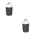 thumbnail image 4 of Wosthever Cesto de ropa sucia bolsa de ropa 90L cesto de tela impermeable ahorro de espacio para dormitorio hogar dormitorio negro/aluminio Negro/Impreso mango de aluminio/82l 2Conjunto, 4 of 6