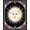 Black Purple Beige, Pattern 3, variant on ODIKA Round Boho Gothic Vintage Border Distressed Astrology Scroll for Entryway, Kitchen, Mudroom, Stain Resistant Flatwoven