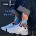 thumbnail image 4 of sunsanly 1 Pair Unisex Socks Mid-tube Tie-dye No Odor Thin High Elasticity Anti-slip Sweat-absorption Anti-shrink Sports Four Season Basketball Calf Socks, 4 of 7