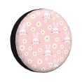 thumbnail image 1 of Wukai Rabbit Sunflower Print Spare Tire Cover for RV Trailer,Waterproof PVC Faux Leather Wheel Cover Fit for Truck,Trailer,RV,SUV,Camper-15 inch, 1 of 6