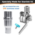 thumbnail image 2 of Beciety Stainless Steel Starlink Adjustable Mount Pipe Clamp with Adapter, 2 of 7