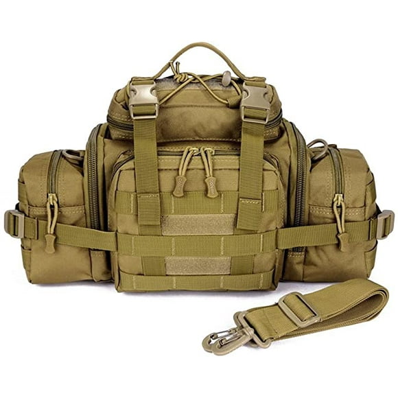 Tactical Hip Bag Molle 3Way Belt Bag Waterproof Bum Bag Tactical Crossbody Multifunctional Waistbag Bumbag Military for Sports Outdoor Running Camping Hiking Trekking