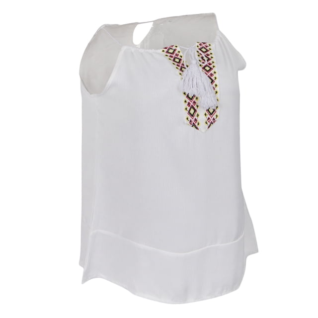 Blusa sin mangas Sunnimix de Encaje con borlas para mujer