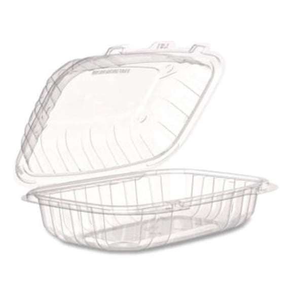 Dart 69PPHT1 Microwaveable Hinged Containers, 6.5 X 9 X 3, Clear, Plastic, 300/carton