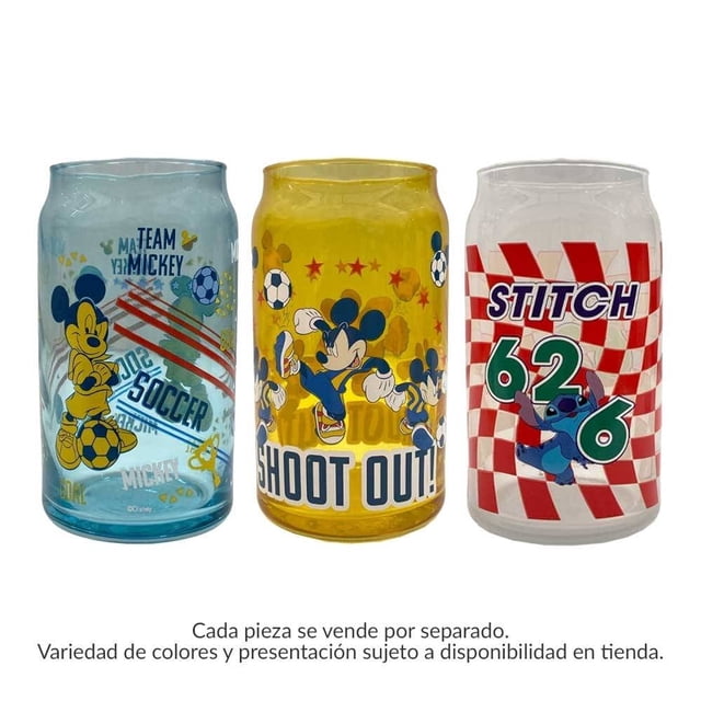 Vaso Disney de Vidrio Varios Modelos 480 ml 1 Pieza