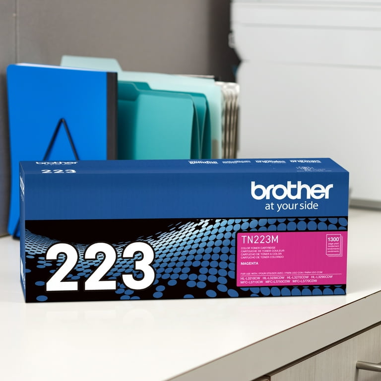 Brother Genuine TN223M Standard-yield Magenta Printer Toner Cartridge 