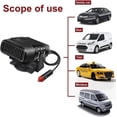 thumbnail image 2 of Calentador de parabrisas portátil para automóvil 2 en 1 de 150 W y 12 V, calentador de parabrisas portátil de calentamiento rápido, 2 of 5