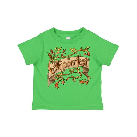 

Inktastic Oktoberfest Banner with Orange Autumn Leaves Gift Toddler Boy or Toddler Girl T-Shirt