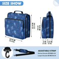 thumbnail image 3 of Zipper Binder with Shoulder Strap 2 inch 3 Ring Waterproof File Folder Organizer Bag 500 Sheet Jellyfish and Starfish Pattern, 3 of 8