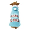 Holiday Time Dog Hoodie, Blue All My Friends Flakes, (XXS)