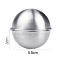 thumbnail image 6 of Mosey Cake Mold,2Pcs Cake Mold Ball Shape Reusable Aluminum Alloy DIY Baking Tool Accessories for Kitchen, 6 of 6