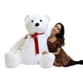 thumbnail image 4 of Life Size Stuffed White Teddy Bear, Soft Big Plush Animal, 3 Feet Tall and 3 Feet Wide, 4 of 10