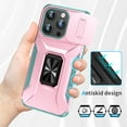thumbnail image 6 of Allytech Rugged Case for iPhone XS/X with 360° Rotating Kickstand, [Military Grade Protection] Heavy Duty Case with Slide Camera Cover, Shockproof Case Support Magnetic Car Mount - Rosegold, 6 of 8