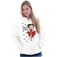 thumbnail image 3 of Retro Betty Boop Cartoon Hearts Hoodie Sweatshirt Women Brisco Brands X, 3 of 4
