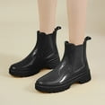 thumbnail image 2 of Women's Rain Shoes - Fashionable Low Top Solid Color Rain Boots for Women Thick and Non- Design for Rainy Seasons, 2 of 9