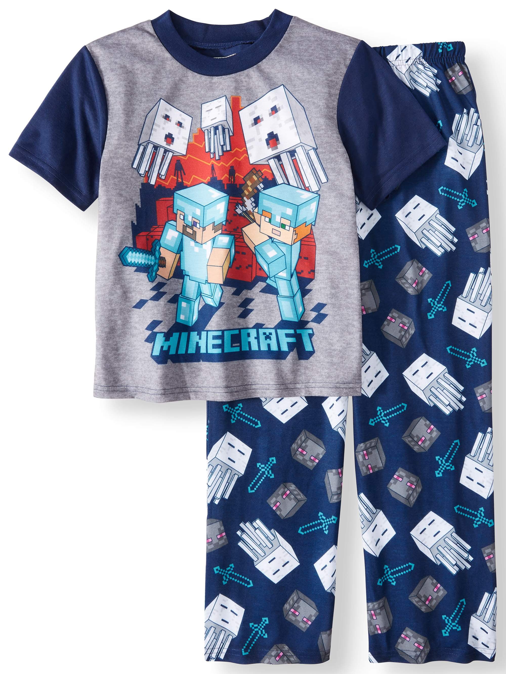 Minecraft Boys' 2Piece Pajama Sleep Set