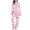 S2-Pink, variant on successthop Bow Pajamas Womens Long Sleeve Lapel Button Up Sleepwear and Pj Pant Comfortable Nightwear with Pockets Pink