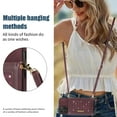 thumbnail image 3 of Feishell Crossbody Wallet Women Case for iPhone 13 mini,[RFID Blocking] Credit Card Holder Phone Case with Strap,PU Leather Purse with Lanyard Bling Flip Cover For iPhone 13 mini, Wine Red, 3 of 10