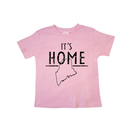 

Inktastic It s Home- Maine State Outline Distressed Text Gift Toddler Boy or Toddler Girl T-Shirt