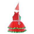 thumbnail image 3 of YiZYiF Girls Sparkly Dance Figure Ice Skating Dress Ballet Tutu Christmas Party Performance Costume Red 14, 3 of 7