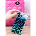 thumbnail image 3 of FINCIBO Soft TPU Clear Case Slim Protective Cover for Apple iPhone 13 Pro Max 6.7" 2021 (NOT FIT iPhone 13 mini 5.4"/iPhone 13 Pro 6.1"/iPhone 13 6.1" 2021), Blue Glitter With Black Blue Glitter Zebra, 3 of 3