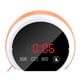 thumbnail image 5 of Reloj despertador digital con superficie de espejo, luz nocturna LED colorida con puerto de salida USB dual (rojo), 5 of 8