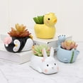 thumbnail image 4 of Animal Succulent Plant Pot,Cartoon Succulent Planter Handmade Ceramic Plant Pot,Cute Flower Planter for Plants Flower Cactus Home Garden Office Desktop Decoration Gift, 4 of 5