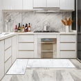thumbnail image 6 of Marble Kitchen Mats, 2 Pieces Marble Bathroom Rugs Non-Slip Black and White Kitchen Rugs Anti Fatigue Kitchen Floor Comfort Mats for Home Office Bathroom Entryway, 6 of 6