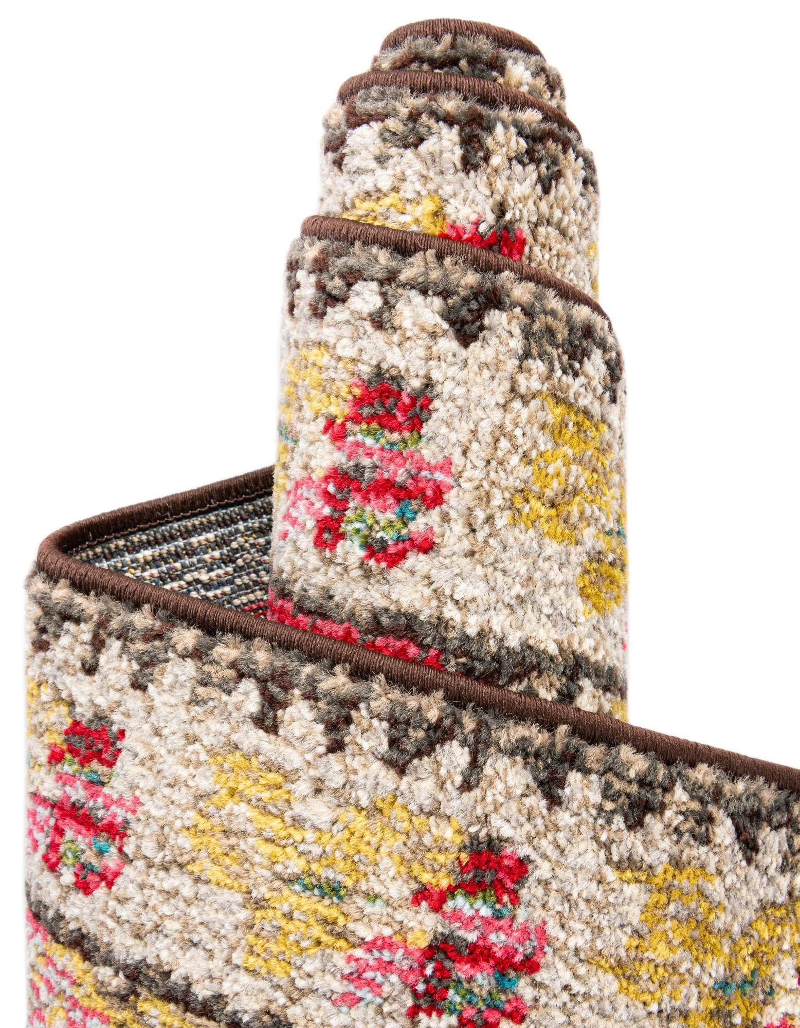 Unique Loom Sedona Collection Area Rug - Carlsbad (4' 1" x 6' 1" Rectangle Multi/Beige)