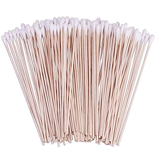 500 Count 6 Inch Long Cotton Swabs with Wooden Handles Cotton Tipped Applicator for Cleaning