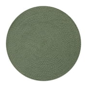 Mainstays Round Braided Placemat - Hedge Green - 14" Diameter, Polyester
