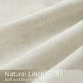 thumbnail image 5 of Topfinel Linen Curtains Soft Textured Semi Sheer Light Filtering Drapes Rod Pocket Back Tab Window Treatments for Living Room Bedroom, Oatmeal, 50x90 inch, 2 Panels, 5 of 8