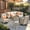 Beige, variant on XIZZI 8 Pieces Wicker Patio Furniture with Swivel Rocking Chair Rattan Outdoor Conversation Set Patio Sectionals Set with Glowing Coffee Table for Porch, Navy Blue