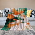 thumbnail image 2 of Creowell Flowers Green Abstract Flannel Throw Blanket for Couch Sofa Bed Office Travel Camping School - All Seasons Lightweight Anti-Pilling Anti-Wrinkle Soft Plush Blanket 60x80in, 2 of 6
