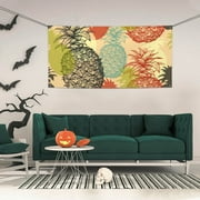 ZICANCN Banner Yard Signs, Colorful Sketch Pineapple Party Wall Decor for Indoor Outdoor Room, Medium Size