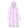 thumbnail image 1 of MIASHUI Imperméable à Capuche Long Poncho de Pluie d'Urgence pour Hommes Femmes Adultes, Violet, TG, 1 of 8
