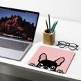 thumbnail image 6 of Square Pink Mouse Pad, Black Frenchie Puppy Mousepad, France Bulldog Mouse Pad, Personalized Non-Slip Rubber Mousepad Gaming Mouse Pads for Computers Laptop, 9x8 inch, 6 of 6