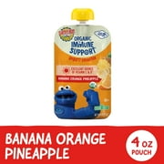 (3 pack) Earth's Best Organic Immune Support Toddler Food, Banana Orange Pineapple Smoothie, 4 oz Pouch