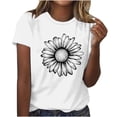 thumbnail image 1 of Fankiway T-Shirt Imprimé pour Femmes Col Rond Manches Courtes Hauts en Liquidation Chemises pour Femmes Manches Courtes, 1 of 2