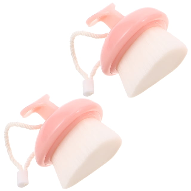 BESTYASH 2Ud Cepillo Exfoliador Facial Manual Rosa Con Suaves Portátil Para Limpieza Profunda Y Masaje