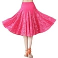 thumbnail image 2 of YM YOUMU Women Lace Midi Ballroom Dance Skirt Latin Salsa Modern Tango Swing Dancewear, 2 of 2