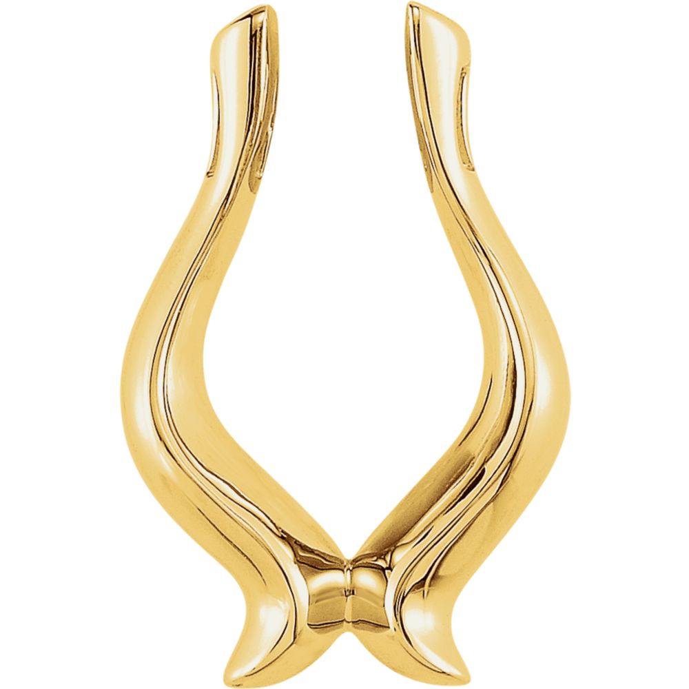 Diamond2Deal 14K Solid Yellow Gold Enhancer Pendant for Womens
