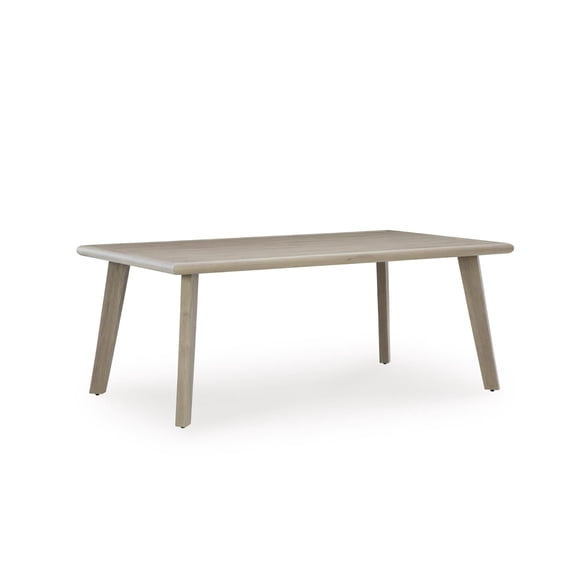 Signature Design by Ashley Haven Retreat Beige RECT Dining Table w/UMB OPT