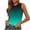Mint Green, variant on YHAJDS Womens Camisole Women's Tank Tops Gradient Print Round Neck Ruffle Sleeveless Fitted Layering