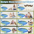 thumbnail image 5 of 87" Non-Slip Splash Pad for Kids and Dog, Thicken Sprinkler Pool Summer Outdoor Water Toys, Extra Large Backyard Wading Pool for Children Boys & Girls or Pet Dog (Blue&Yellow), 5 of 7