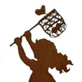 thumbnail image 3 of facefd Craft Iron Children Silhouette Garden Pation In-Ground Statues home indoor Boy Girl, 3 of 9