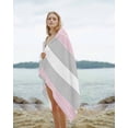 thumbnail image 2 of Pink Striped Beach Towels Oversized Super Absorbent, Multicolor Grey White Horizontal Stripes Lightweight Bath Towel Quick Dry Sets For Bathroom/Pool/Rv Camping/Beach Play/Gym Room/Picnic 35"x70", 2 of 8