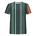 thumbnail image 5 of Zylanna Men's T-Shirts Tee, Crew Neck Summer Short Sleeve Striped Fashion Tops for Mens Navy, 5 of 5