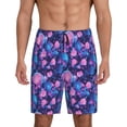 thumbnail image 1 of Fotbe Blue Skull Rose Pantalones Cortos de Pijama para Hombre, Ropa de Dormir, Pantalones de Pijama Cortos para Hombre-Small, 1 of 6